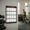 French Fitness Cable Machine Workout Training Charts / Posters (New)
