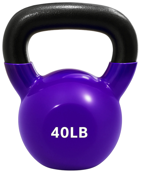 French Fitness Vinyl Kettlebell 40 lbs (New)