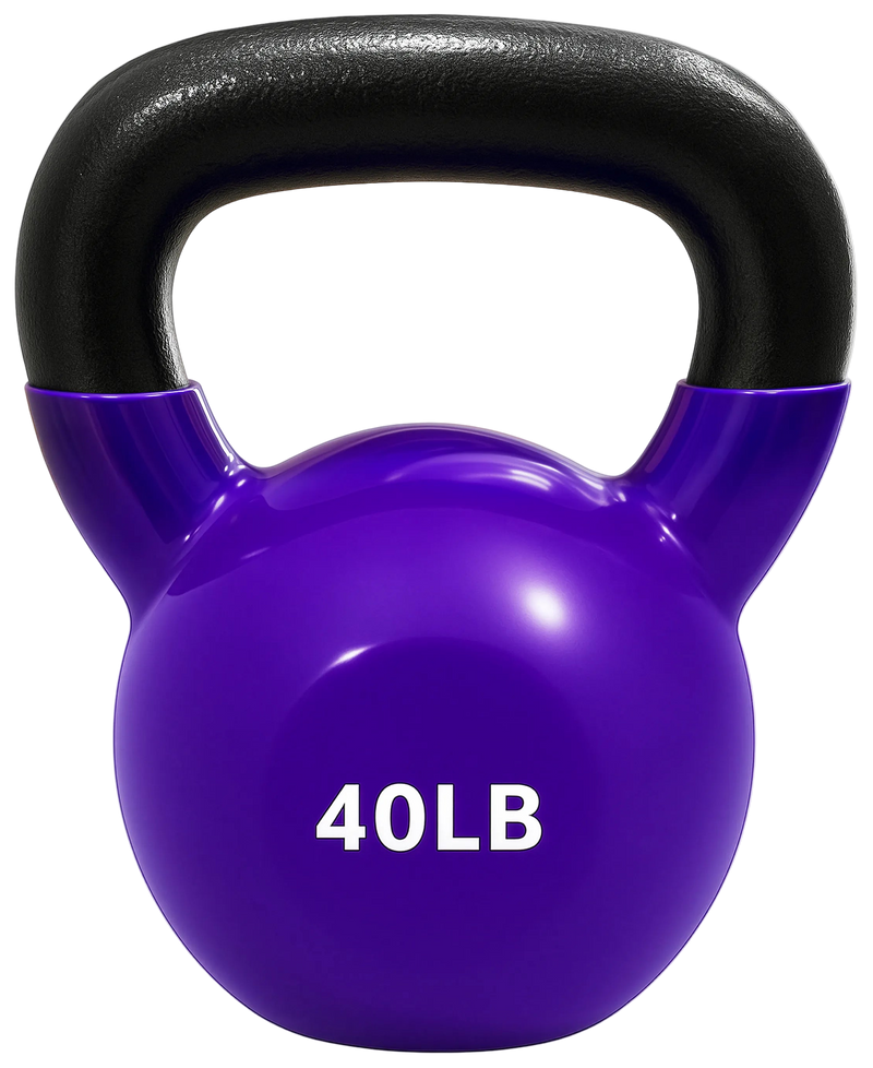 French Fitness Vinyl Kettlebell 40 lbs (New)