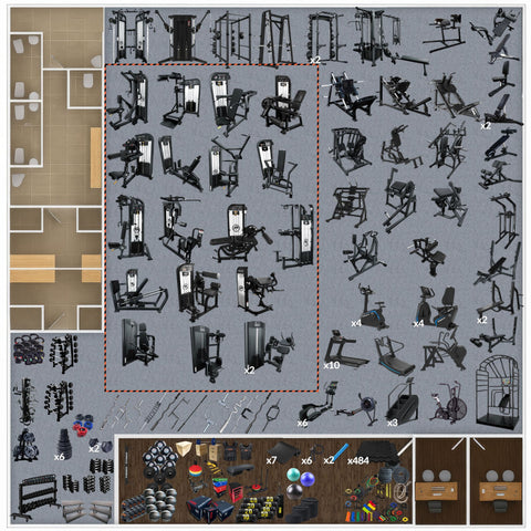 5,000 Sq Ft Gym (Set B)