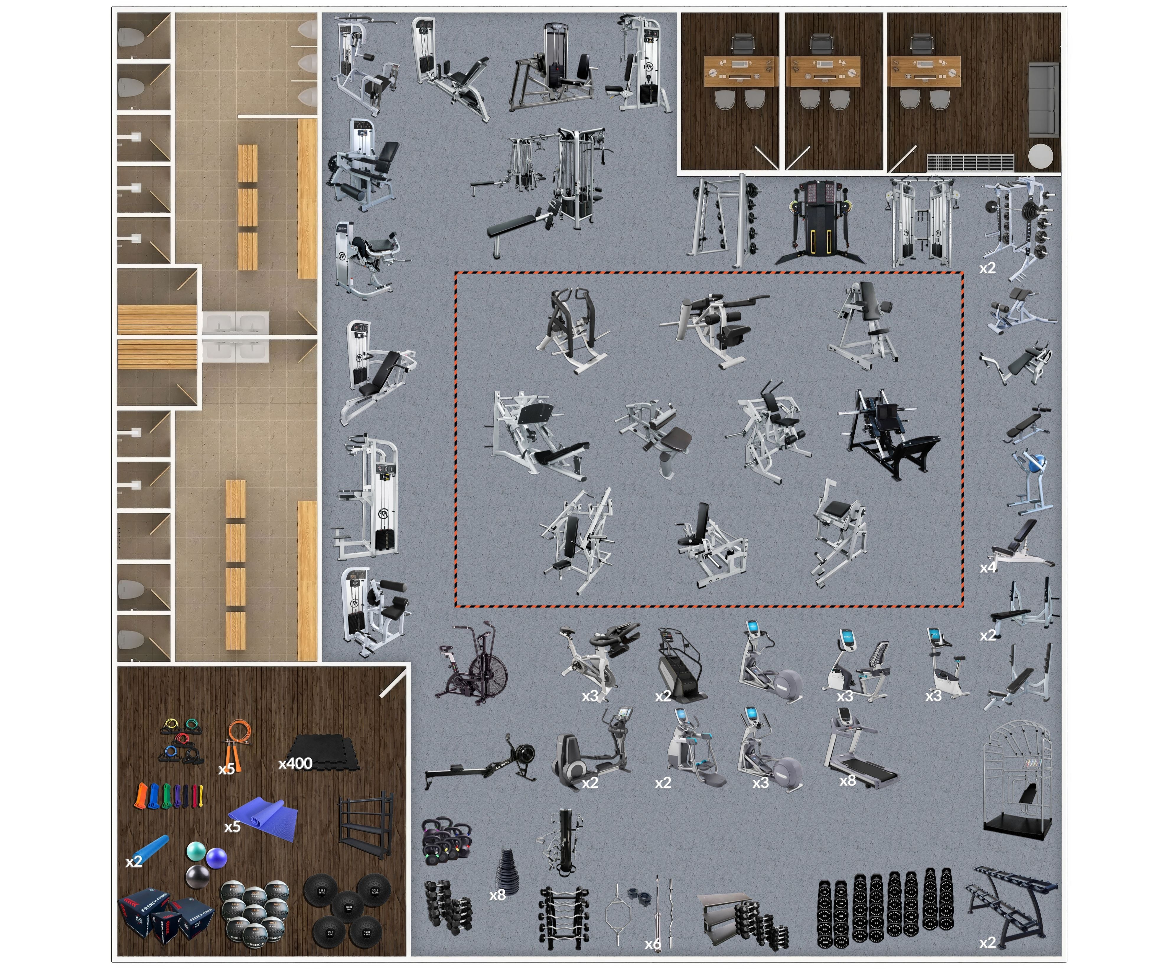 5,000 Sq Ft Gym
