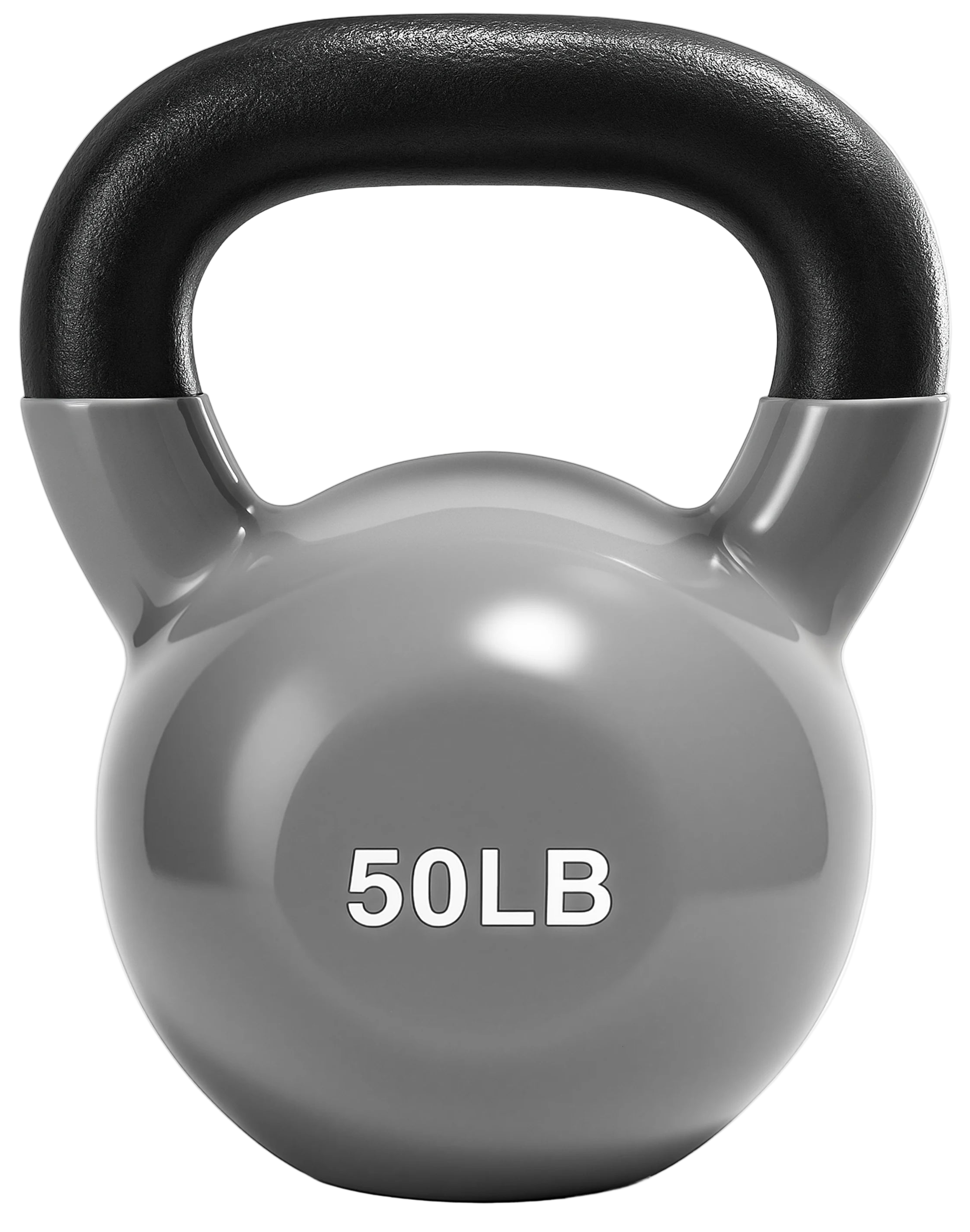 French Fitness Vinyl Kettlebell 50 lbs - Front view