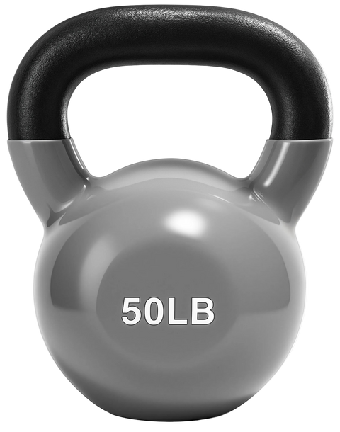 French Fitness Vinyl Kettlebell 50 lbs (New)