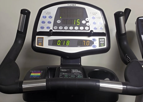 Cybex Sigma C 530C Upright Stationary Bike (Remanufactured) - Close Up Console View