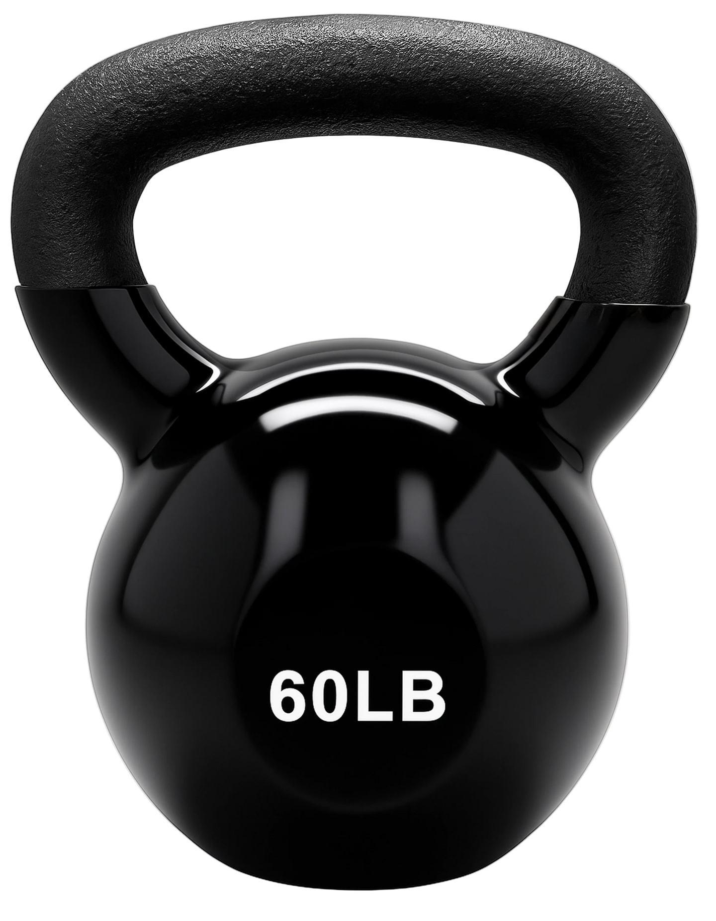 French Fitness Vinyl Kettlebell 60 lbs - Front view