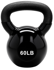 French Fitness Vinyl Kettlebell 60 lbs - Front view