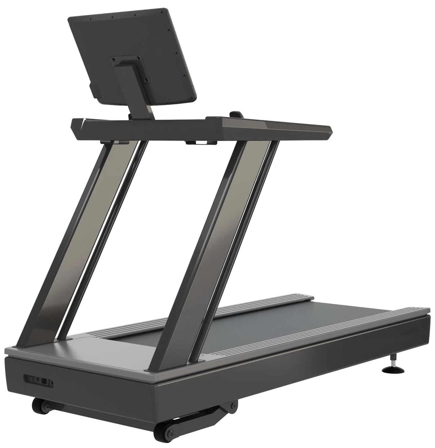 French Fitness T400 Commercial Treadmill w/LED Console - Angled Back View