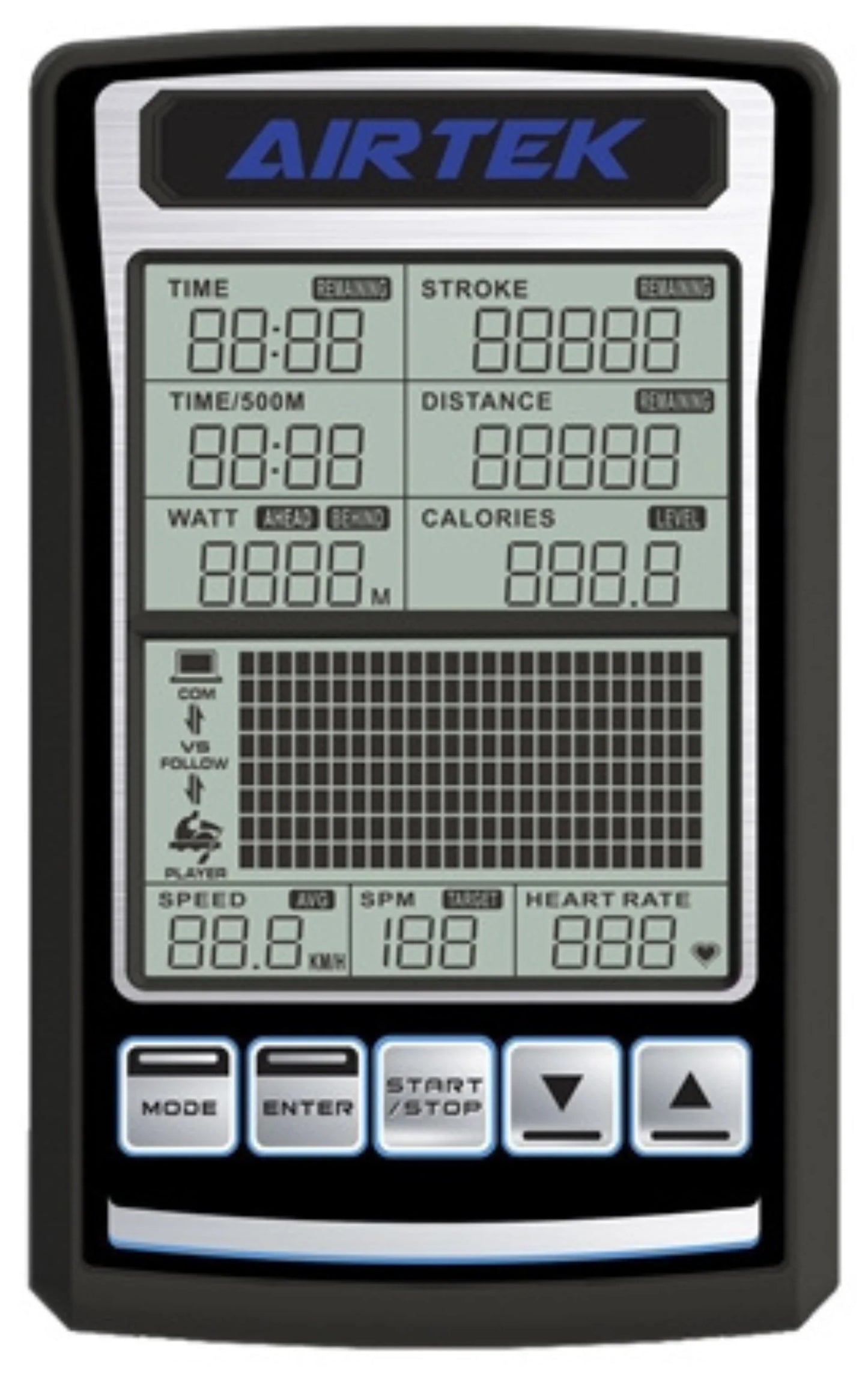 AirTEK Fitness HIIT Air + Magnetic Rower (New)