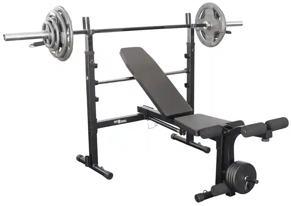Body-Solid BFOB10B Best Fitness Olympic Bench w/ Leg Developer - Angled View