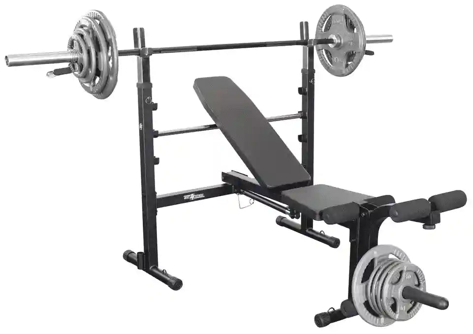 Body-Solid BFOB10B Best Fitness Olympic Bench w/ Leg Developer - Angled View