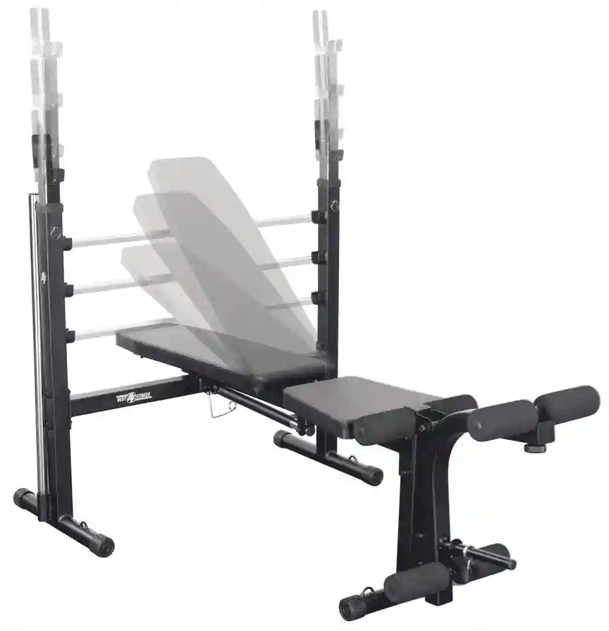 Body-Solid BFOB10B Best Fitness Olympic Bench w/ Leg Developer - Angled View