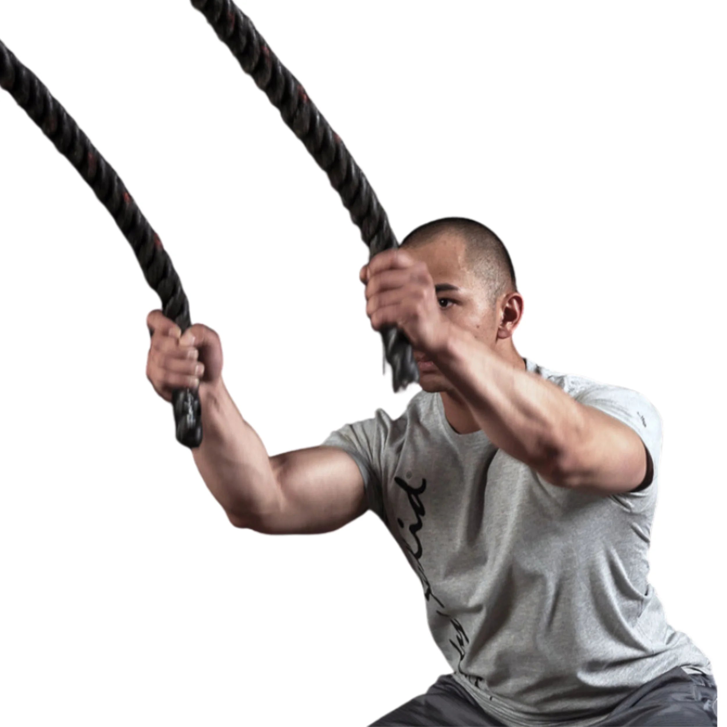 Body-Solid BSTBR1540 Fitness Training Rope 1.5 in. dia. - 40 ft. - Angled Training View