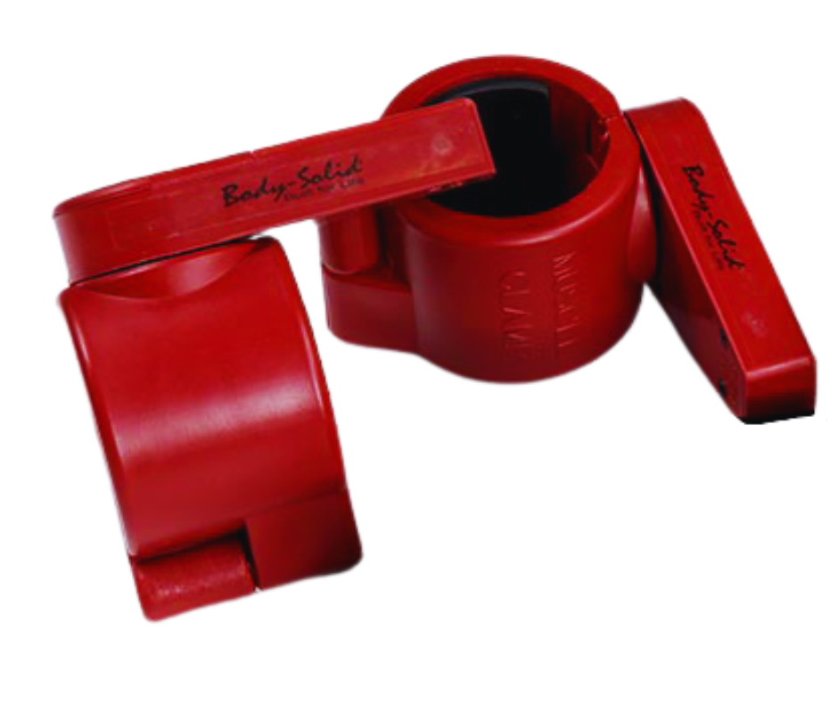 Body Solid BSTMC02RD Muscle Clamp Collars - Red (New)
