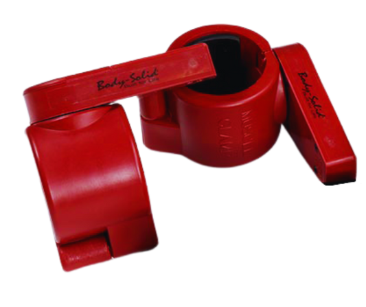 Body Solid BSTMC02RD Muscle Clamp Collars - Red (New)