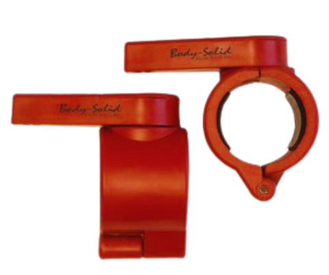 Body Solid BSTMC02RD Muscle Clamp Collars - Red (New)