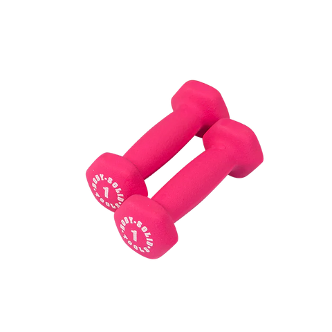 Body-Solid BSTND1 Neoprene Dumbbell- 1 lb. Pink (New)