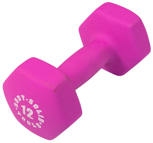 Body-Solid BSTND12 Neoprene Dumbbell- 12 lbs. Magenta (New)