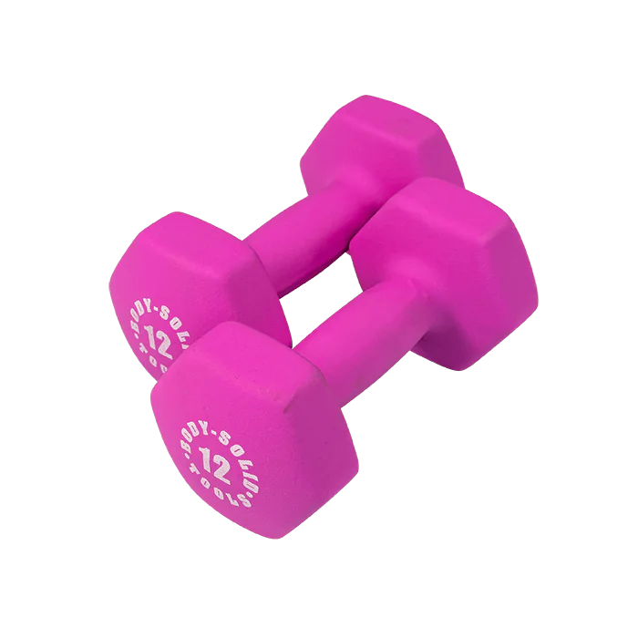 Body-Solid BSTND12 Neoprene Dumbbell- 12 lbs. Magenta (New)