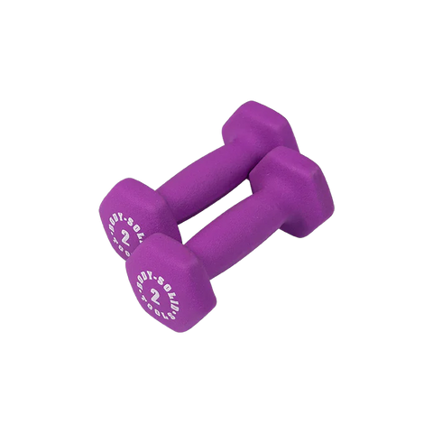 Body Solid BSTND2 Neoprene Dumbbell- 2 lbs. Light Purple (New)