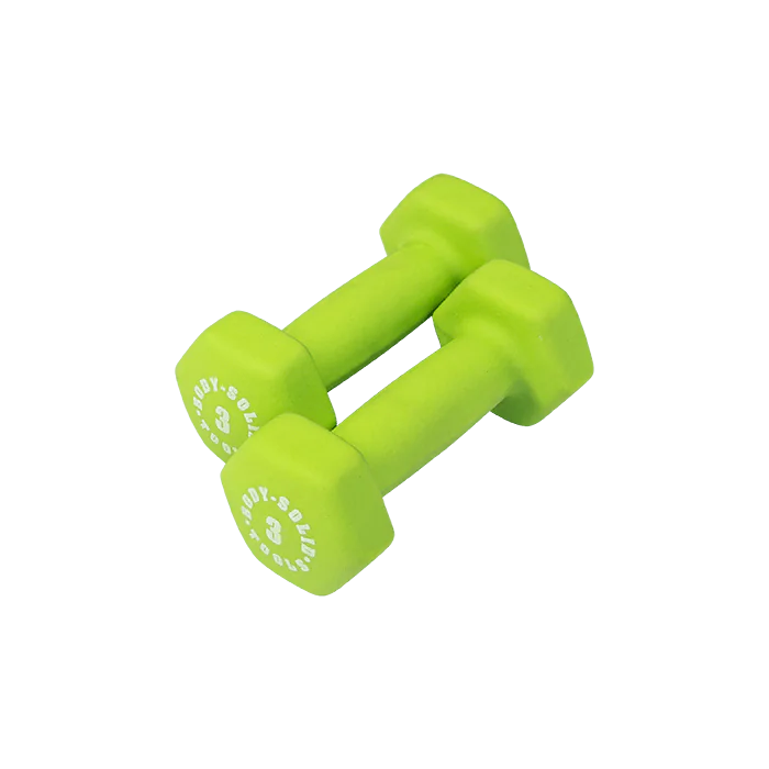 Body Solid BSTND3 Neoprene Dumbbell- 3 lbs. Green (New)