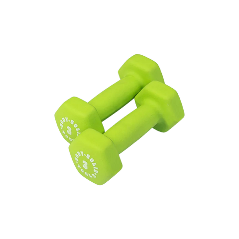 Body Solid BSTND3 Neoprene Dumbbell- 3 lbs. Green (New)