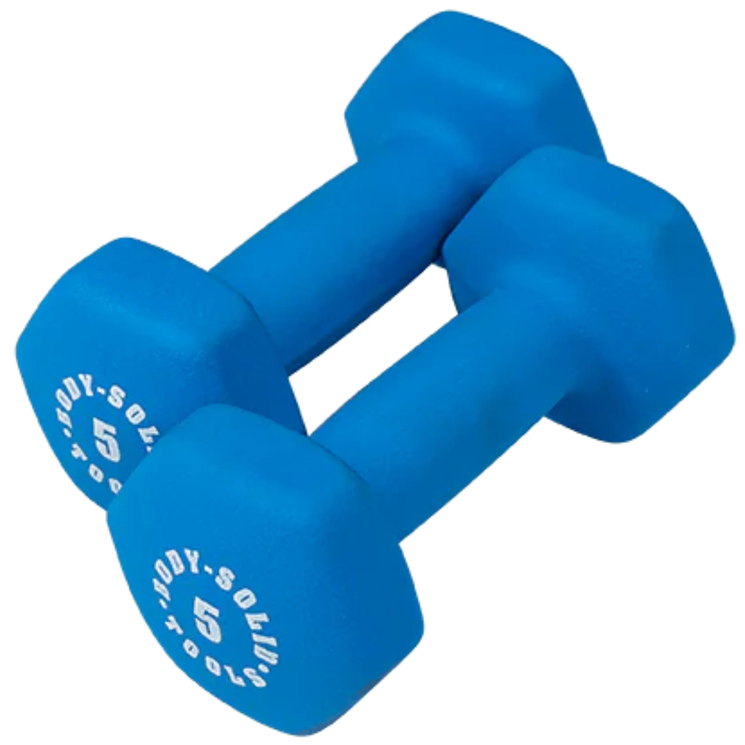 Body Solid BSTND5 Neoprene Dumbbell- 5 lbs. Blue (New)