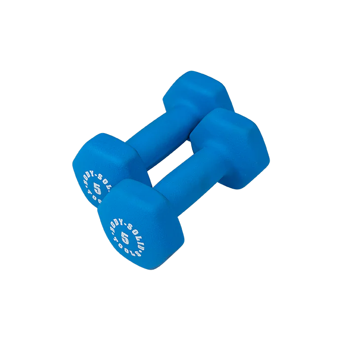 Body Solid BSTND5 Neoprene Dumbbell- 5 lbs. Blue (New)