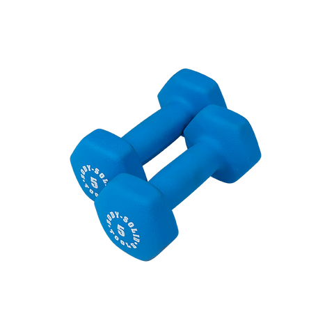 Body Solid BSTND5 Neoprene Dumbbell- 5 lbs. Blue (New)