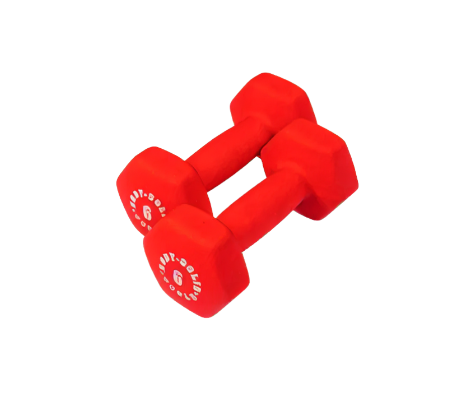 Body Solid BSTND6 Neoprene Dumbbell- 6 lbs. Red (New)