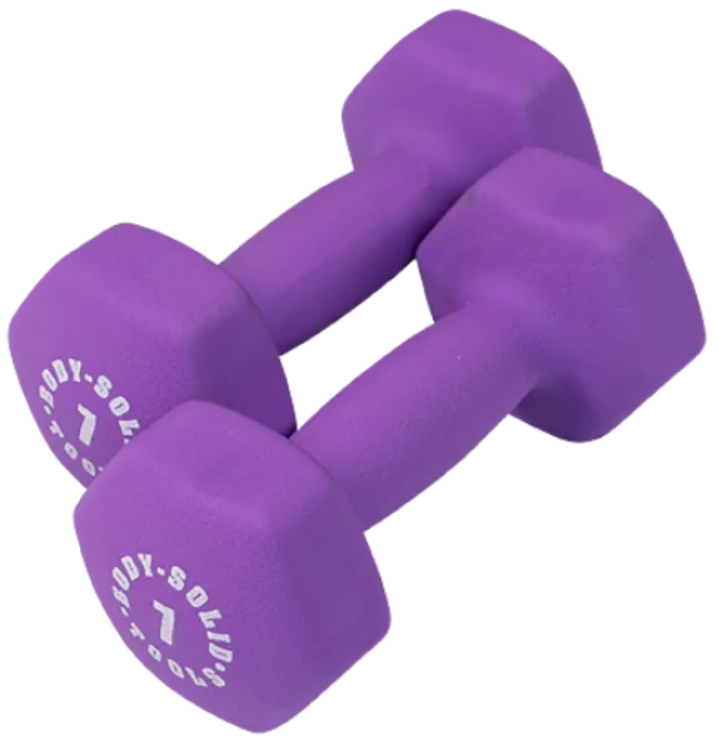 Body Solid BSTND7 Neoprene Dumbbell- 7 lbs. Purple (New)