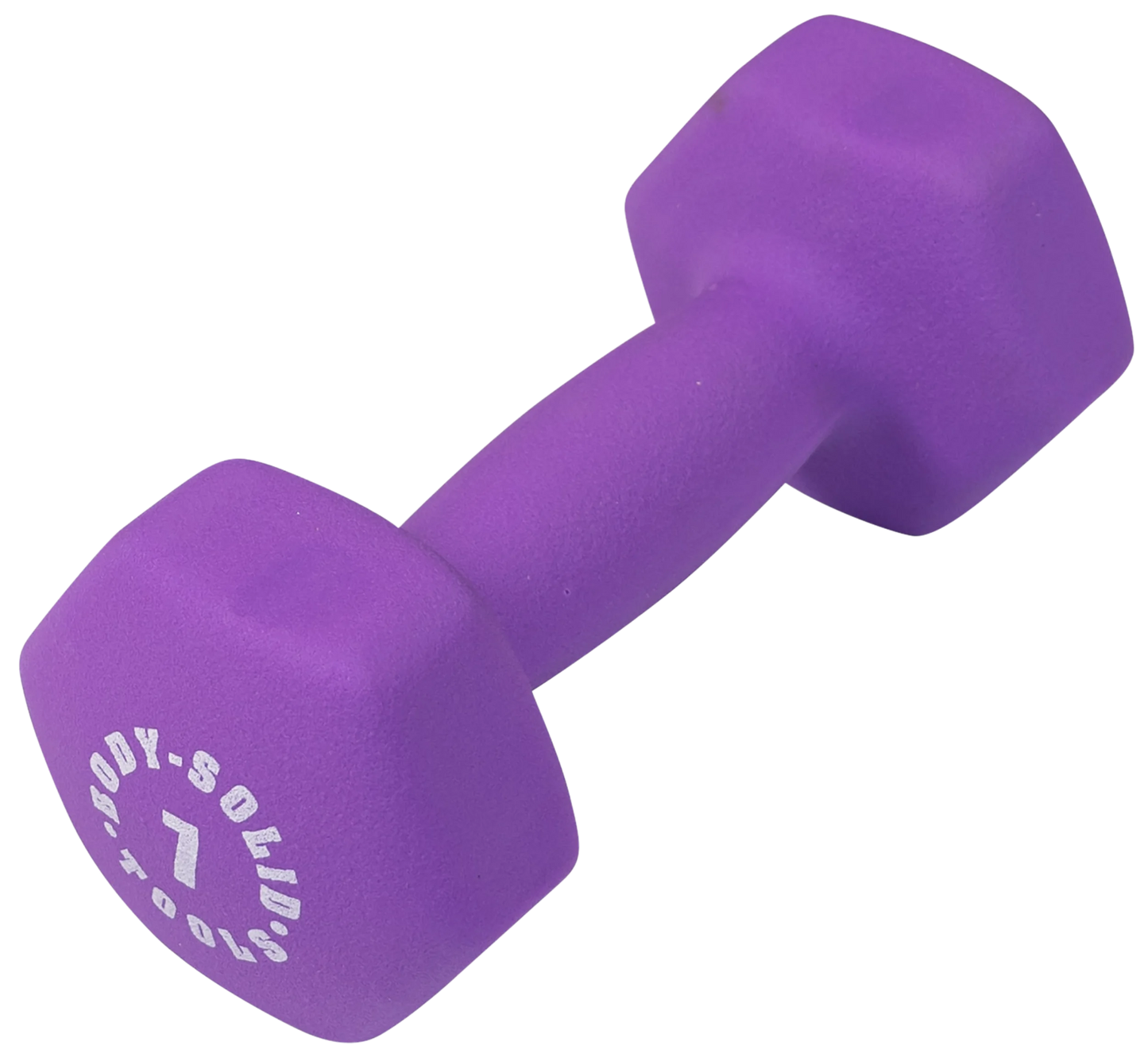 Body Solid BSTND7 Neoprene Dumbbell- 7 lbs. Purple (New)
