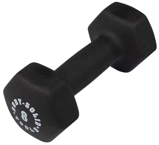 Body Solid BSTND8 Neoprene Dumbbell- 8 lbs. Black (New)