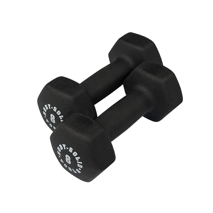 Body Solid BSTND8 Neoprene Dumbbell- 8 lbs. Black (New)