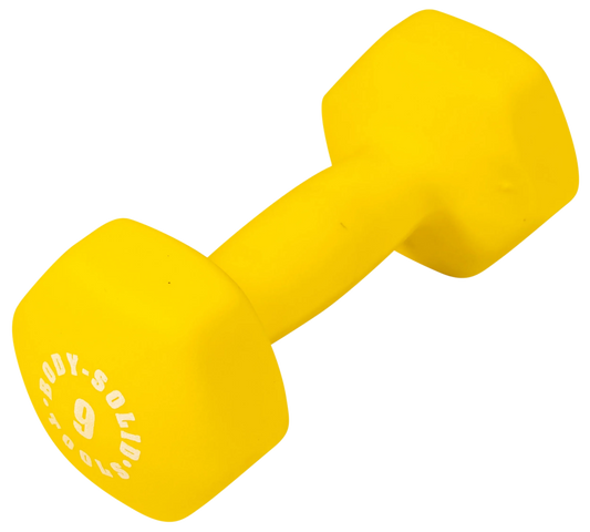 Body Solid BSTND9 Neoprene Dumbbell- 9 lbs. Yellow (New)