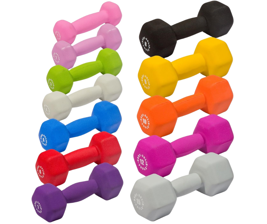 Body Solid BSTND9 Neoprene Dumbbell- 9 lbs. Yellow (New)