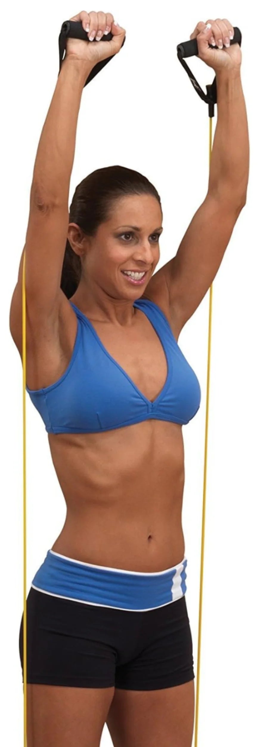 Body-Solid BSTRT1 Resistance Tubes - Very Light Resistance Yellow - Front Training View