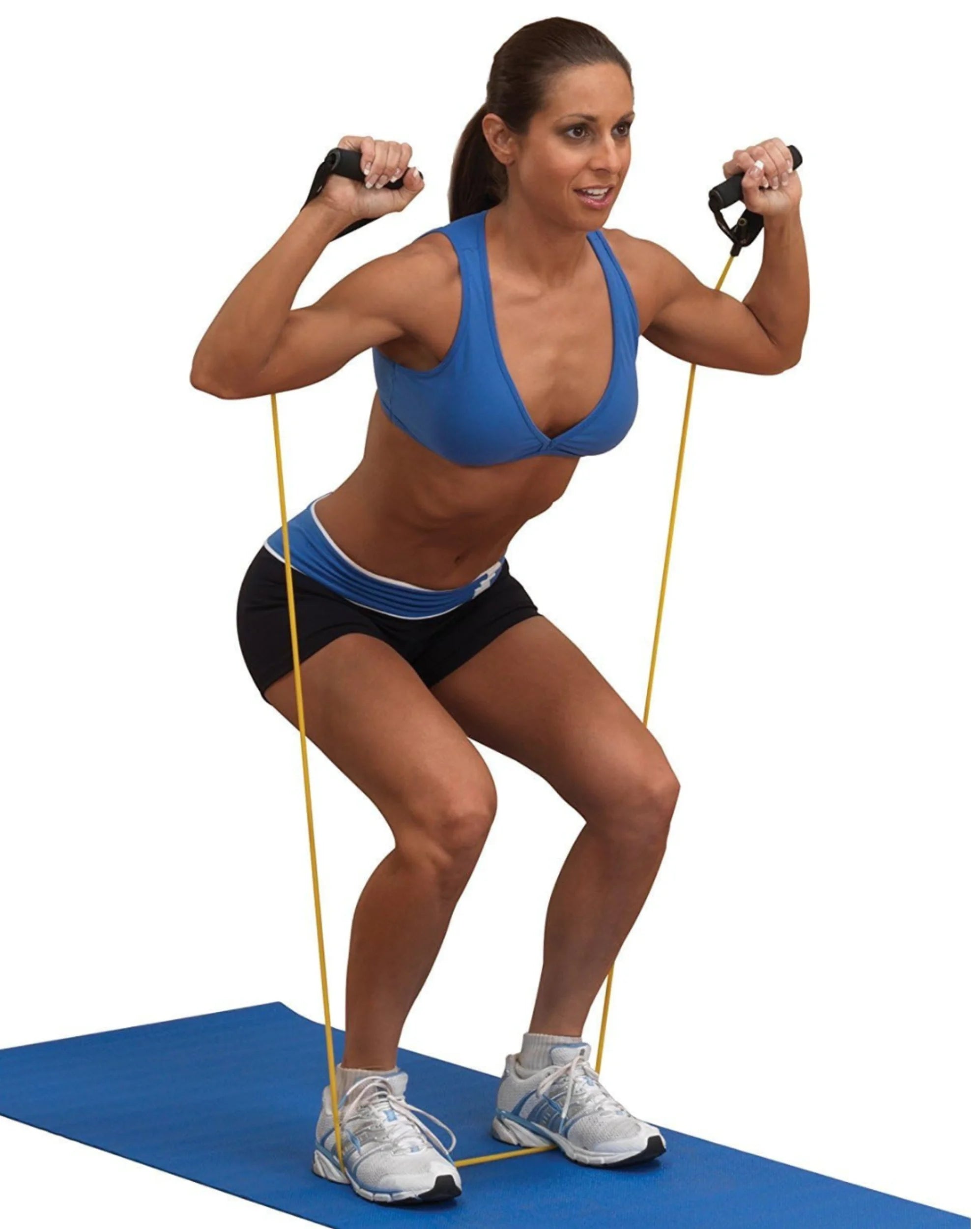 Body-Solid BSTRT1 Resistance Tubes - Very Light Resistance Yellow - Angled Training View
