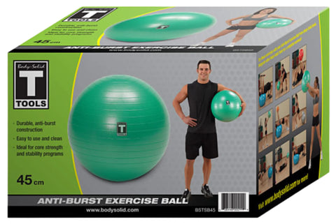 Body Solid BSTSB45 Exercise Ball 45cm Green (New)