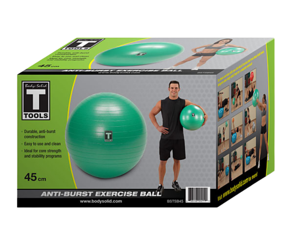 Body Solid BSTSB45 Exercise Ball 45cm Green (New) Image 4