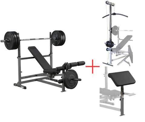 Body-Solid GDIB46LP4 Powercenter Combo Bench Package (New)