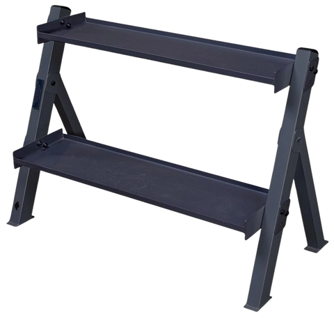 Body Solid GDKR100B Dual Dumbbell & Kettlebell Rack - Black (New)