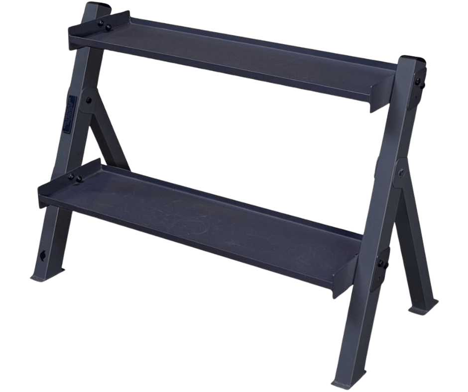 Body Solid GDKR100B Dual Dumbbell & Kettlebell Rack - Black (New) Image