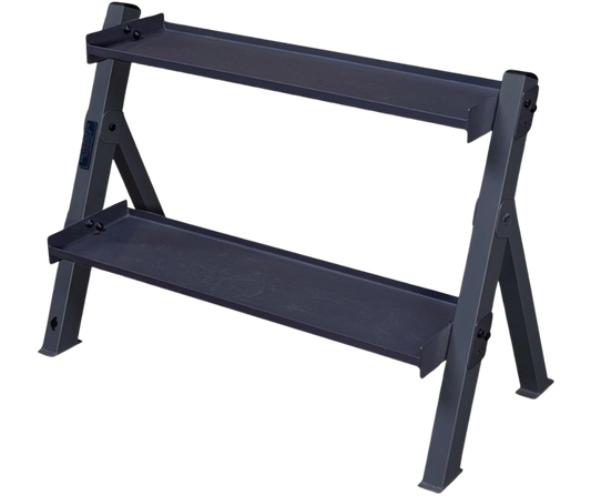Body Solid GDKR100B Dual Dumbbell & Kettlebell Rack - Black (New)