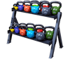 Body Solid GDKR100B Dual Dumbbell & Kettlebell Rack - Black (New) Image 2