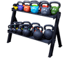 Body Solid GDKR100B Dual Dumbbell & Kettlebell Rack - Black (New) Image 3
