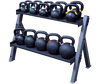 Body Solid GDKR100B Dual Dumbbell & Kettlebell Rack - Black (New) Image 4