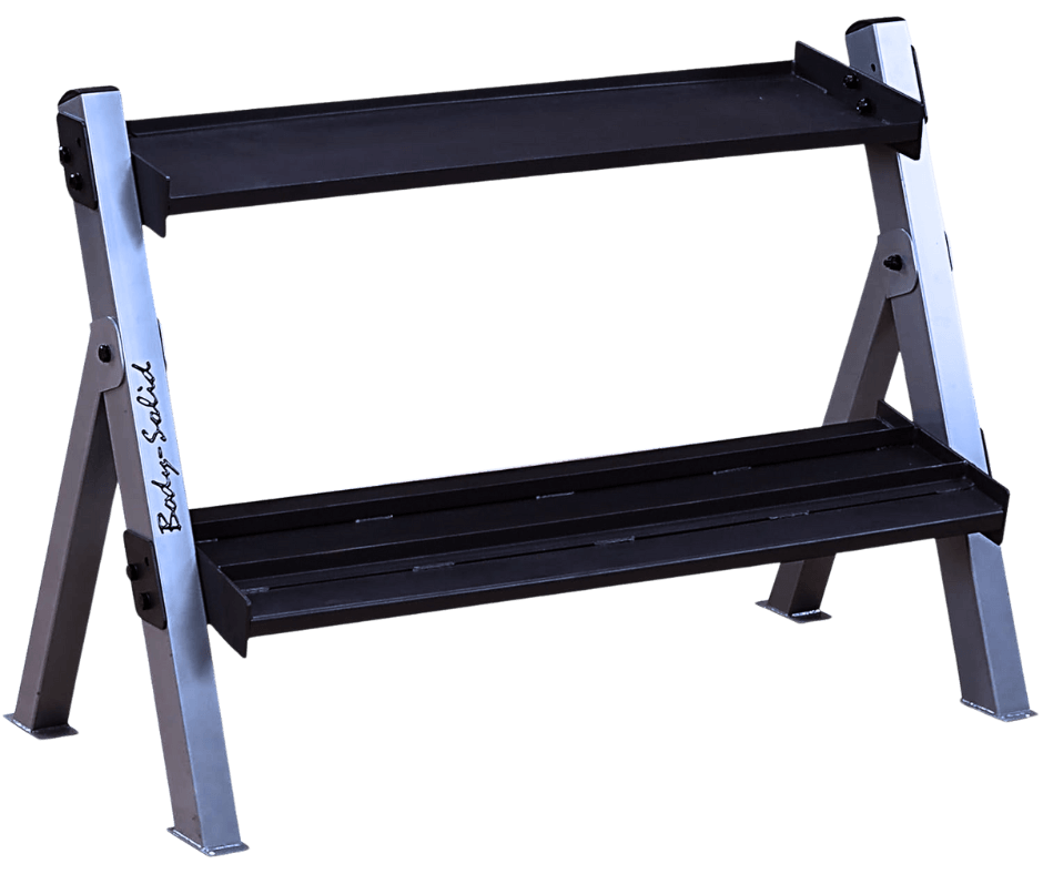 Body Solid GDKR100B Dual Dumbbell & Kettlebell Rack - Black (New) Image 6