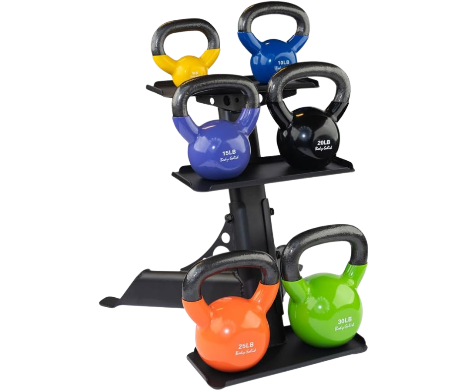 Body Solid GDKR50B 3-Tier Kettlebell Rack (New)