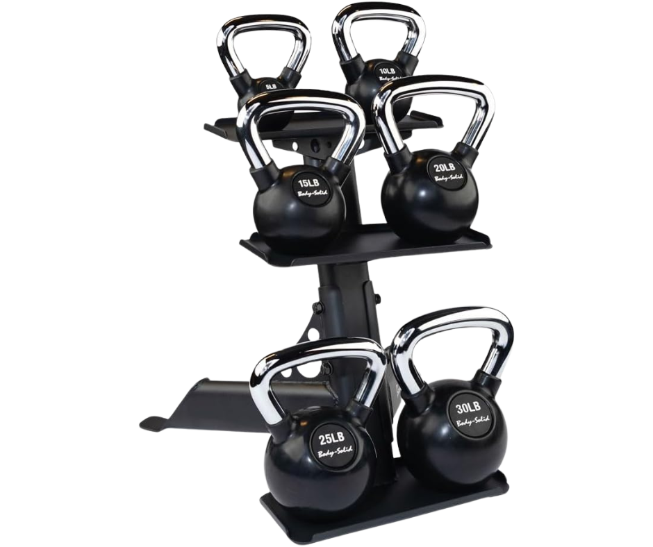 Body Solid GDKR50B 3-Tier Kettlebell Rack (New)