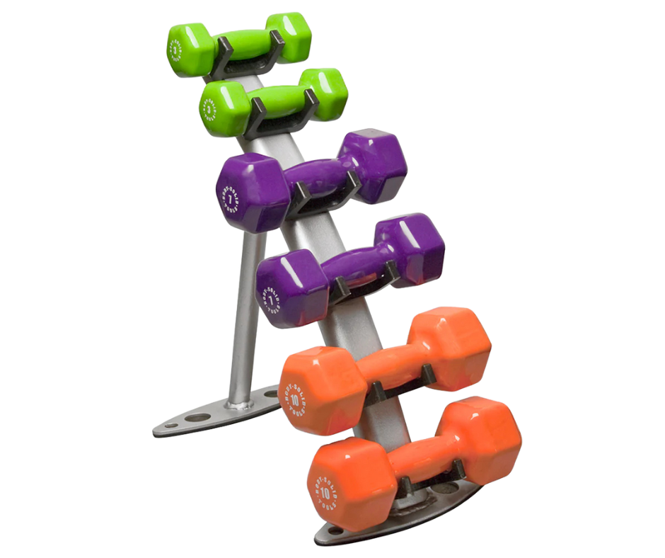 Body Solid GDR10 Vinyl Dumbbell Rack (New)